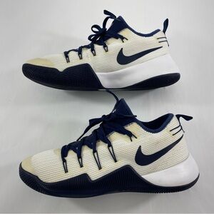 NIKE Hypershift TB Men’s Basketball Shoes Size 12 Cream & Navy Blue #856488-141